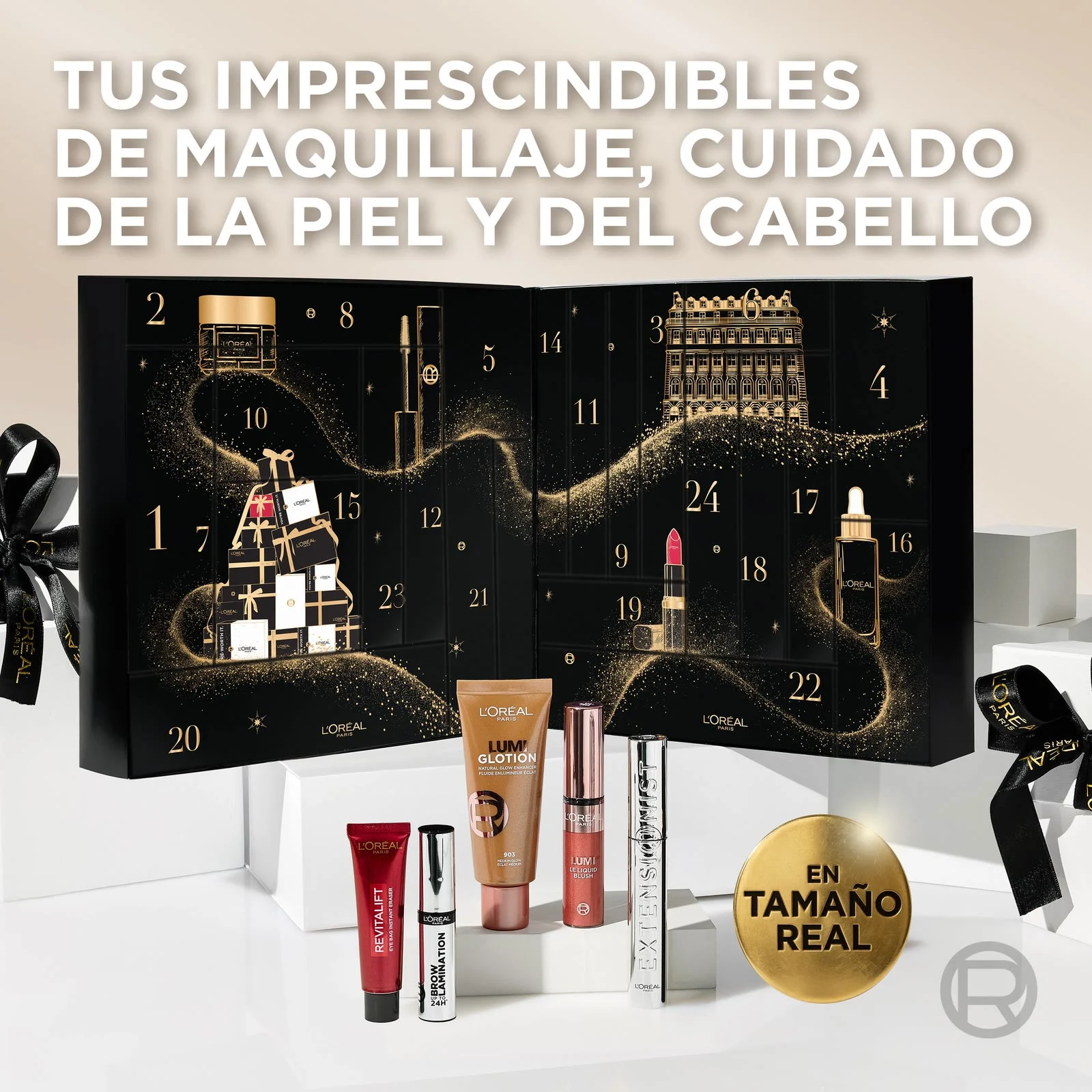 Calendario de Adviento L’Oréal Paris 2026, 24 productos, vista 2